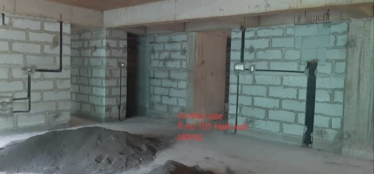 Arohini Site Flat No.101 Hall Wall Piping 2024-01-24 at 10.58.07 AM