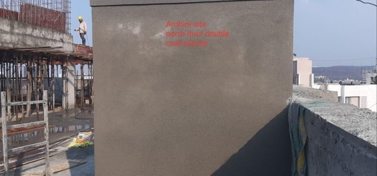 Arohini Site North Duct Double Coat Plaster 2024-02-09 at 7.49.56 PM